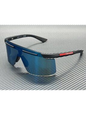 New Prada Linea Rossa Men Matte Black Sunglasses 60-21-130